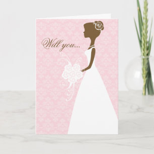 Will you be my bridesmaid? card (pink)
