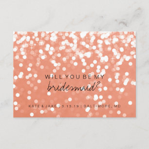 Will You Be My Bridesmaid Card - Sparkling Pink