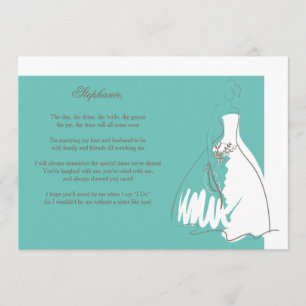 Will You Be My Bridesmaid Card Teal