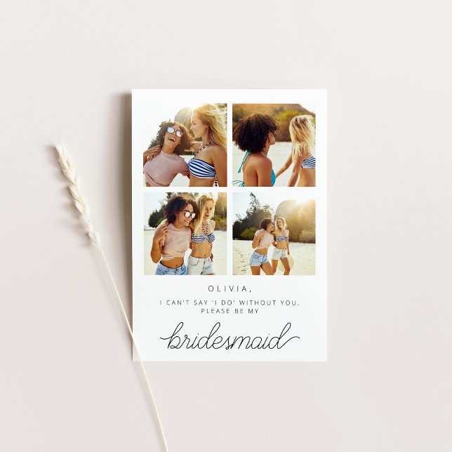 Will You Be My Bridesmaid Card with Photos (Creator Uploaded)