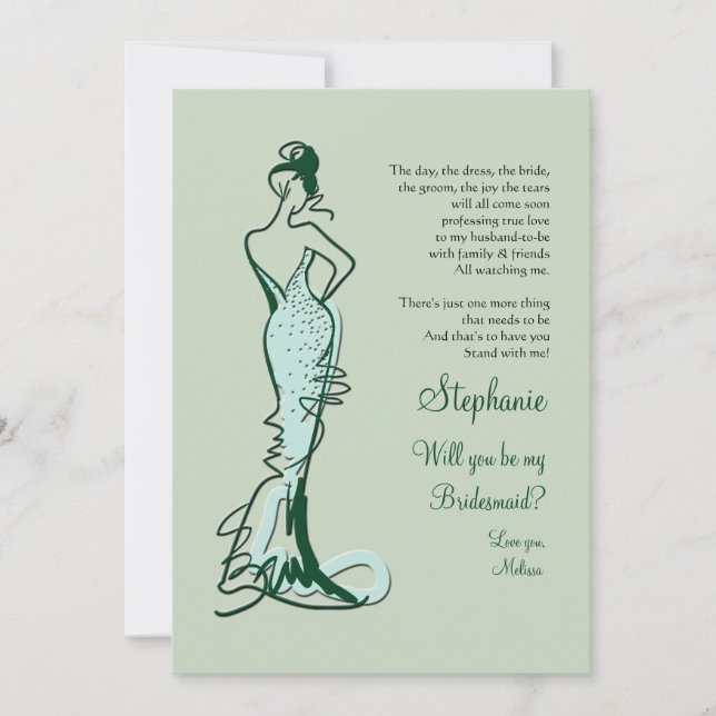 Will You Be My Bridesmaid Cards Custom (Front)