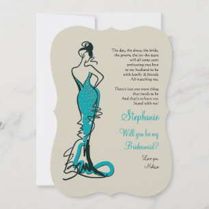 Will You Be My Bridesmaid Cards (Teal)