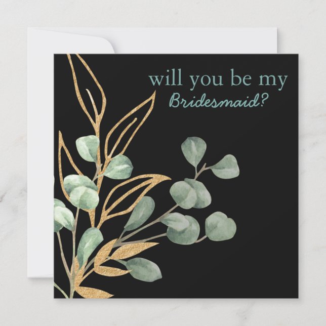 Will You Be My Bridesmaid Colourful Floral Pattern Invitation (Front)
