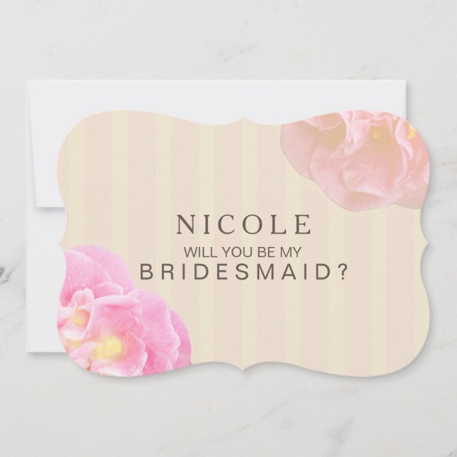 Will You be my Bridesmaid Custom Invite Nicole (Front)
