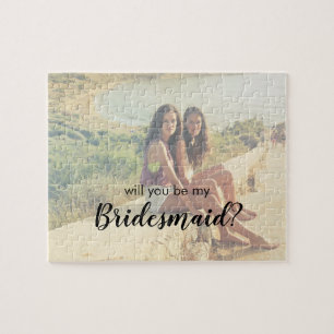 Will You be My Bridesmaid Custom Photo Jigsaw Puzzle