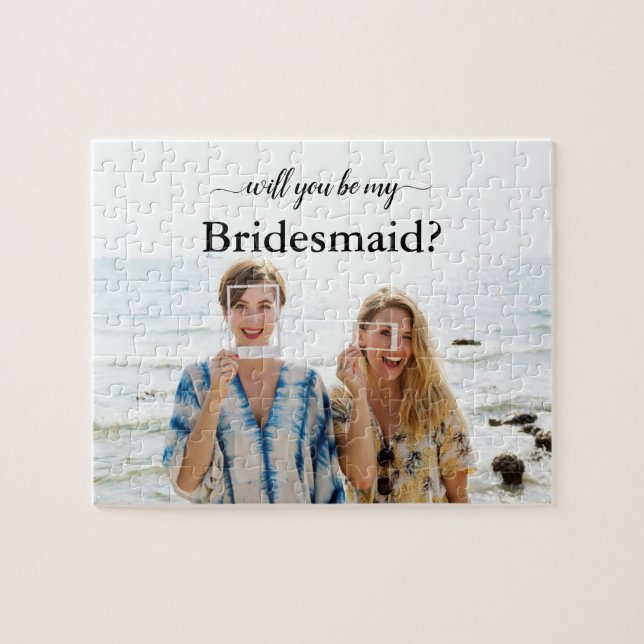 Will You be My Bridesmaid Custom Photo Puzzle Gift (Horizontal)