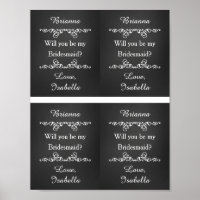 Will You Be My Bridesmaid Custom Wine Labels