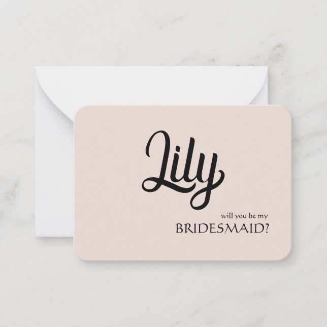 Will you be my Bridesmaid Customisable Card (Front)