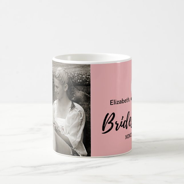 Will you Be my Bridesmaid Cute Blush Photo Coffee Mug (Center)