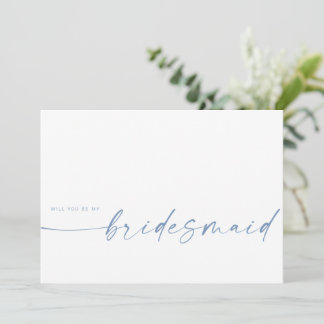 Will You Be My Bridesmaid | Dusty Blue