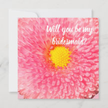 Will you be my  bridesmaid floral  card