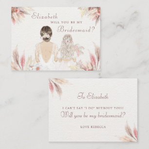 Will You Be My Bridesmaid Flower Girl Proposal  Card