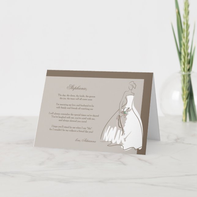 Will You Be My Bridesmaid Folded Card (Front)