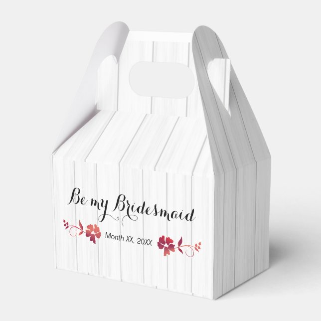 Will You Be My Bridesmaid Gift Ideas - Favour Box (Front Side)
