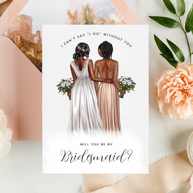 Will You Be My Bridesmaid? Girls in Gowns V2 Invit Invitation (Creator Uploaded)