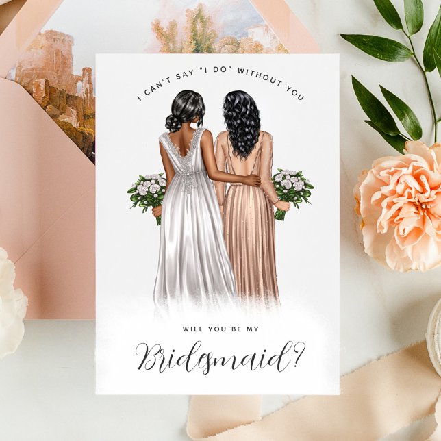 Will You Be My Bridesmaid? Girls in Gowns V2 Invit Invitation (Creator Uploaded)