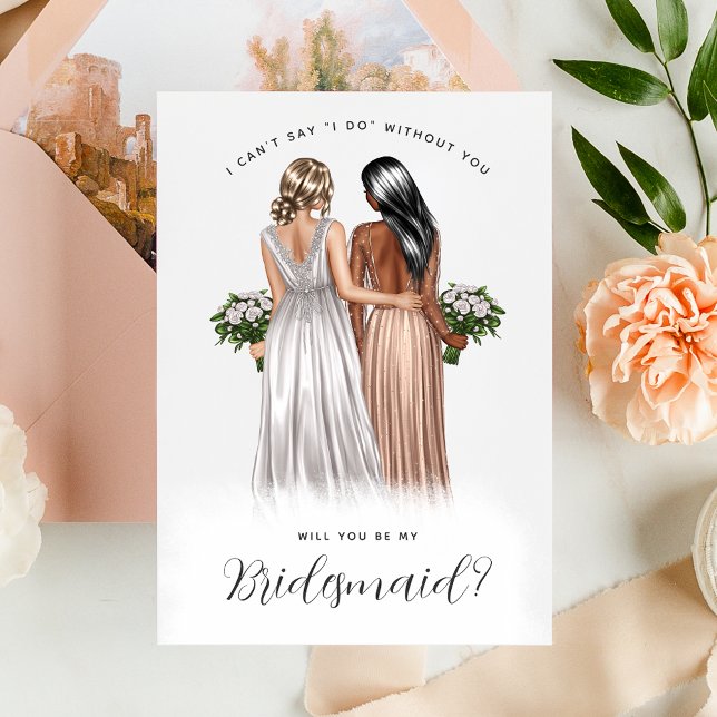 Will You Be My Bridesmaid? Girls in Gowns V2 Invit Invitation (Creator Uploaded)