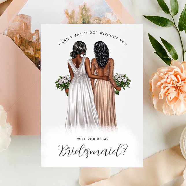 Will You Be My Bridesmaid? Girls in Gowns V2 Invit Invitation (Creator Uploaded)