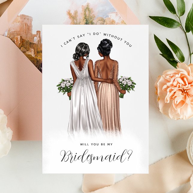 Will You Be My Bridesmaid? Girls in Gowns V2 Invit Invitation (Creator Uploaded)