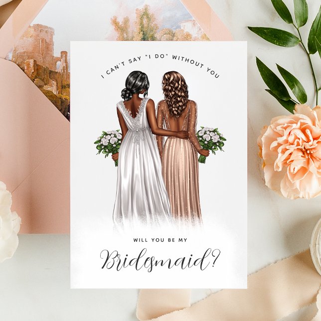 Will You Be My Bridesmaid? Girls in Gowns V2 Invit Invitation (Creator Uploaded)