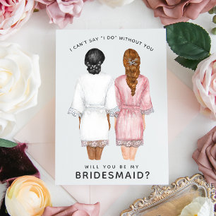 Will You Be My Bridesmaid? Girls in Robes card