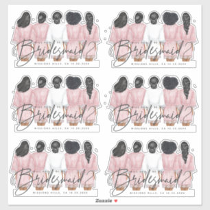 Will You Be My Bridesmaid? Girls in Robes card Rec