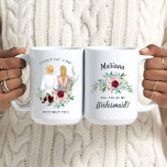 Will you be my Bridesmaid? Girls In Robes Floral C Coffee Mug<br><div class="desc">These gorgeous mugs will definitely wow your future bridal party! See the whole collection for more customisations!</div>