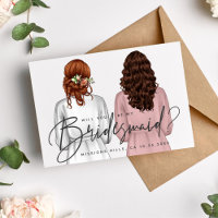 Will You Be My Bridesmaid? Girls in Robes V2 Invit