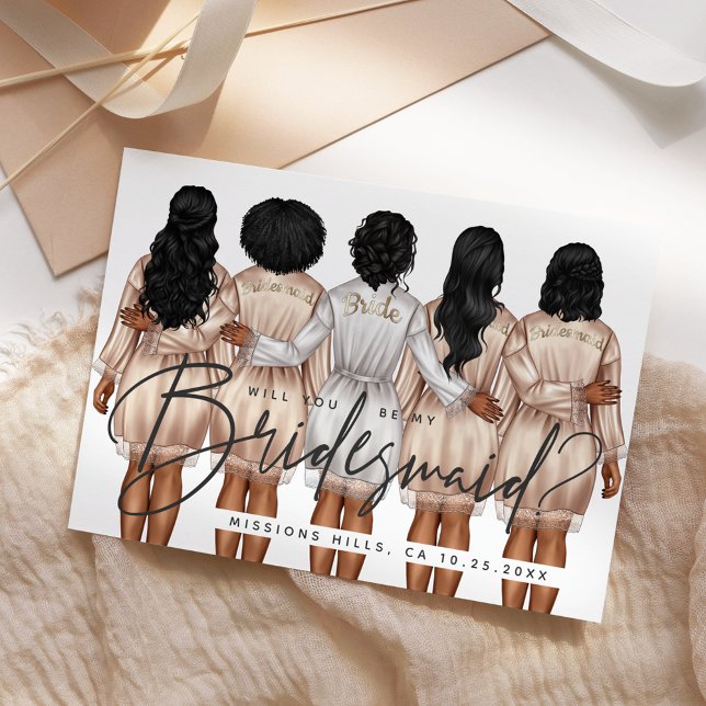 Will You Be My Bridesmaid? Girls in Robes V3 Invitation (Creator Uploaded)