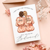 Will You Be My Bridesmaid? Girls In Silk Robes Inv