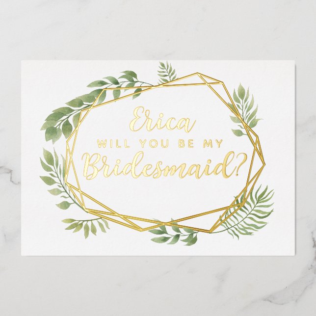 Will You Be My Bridesmaid? Greenery & foliage (Front)