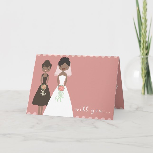 Will You Be My Bridesmaid Greeting Card 2 (Front)