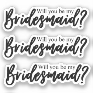 Will You Be My Bridesmaid handwritten