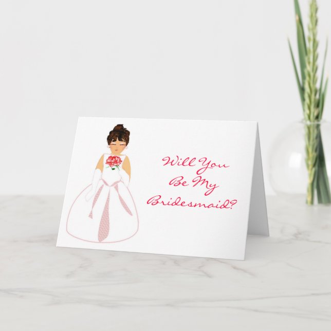 "Will You Be My Bridesmaid I" Card - Customisable (Front)