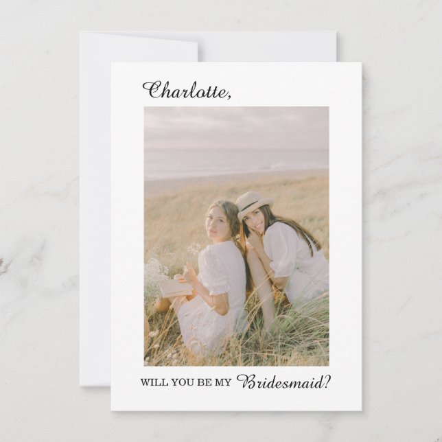 Will You Be My Bridesmaid Information Card (Front)