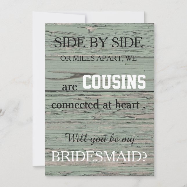 Will you be my bridesmaid? invitation (Front)