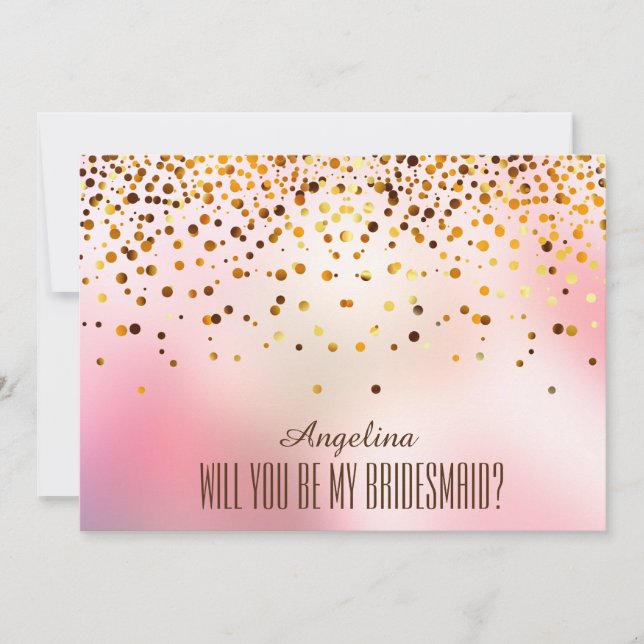 Will you be my bridesmaid? invitation (Front)