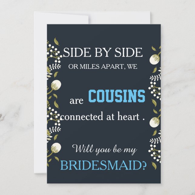Will you be my bridesmaid? invitation (Front)