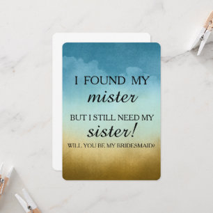 Will you be my bridesmaid? invitation