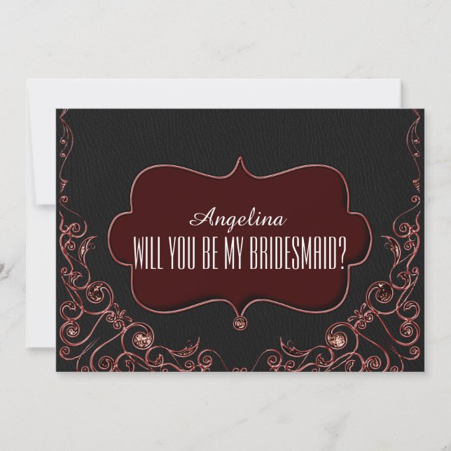 Will you be my bridesmaid? invitation (Front)
