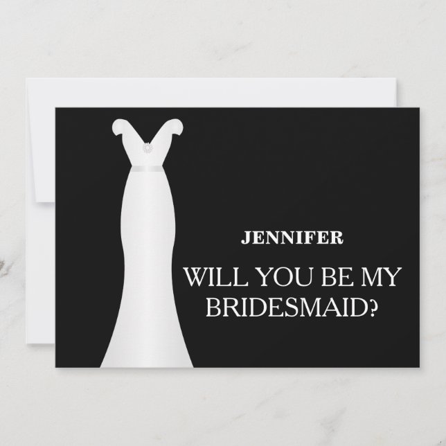 Will you be my bridesmaid? invitation (Front)