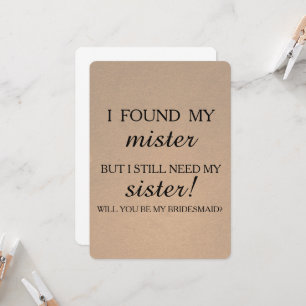 Will you be my bridesmaid? invitation