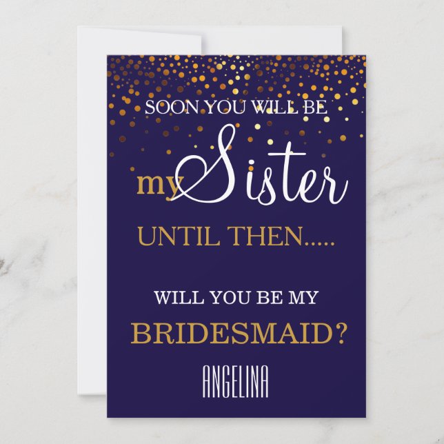 Will you be my bridesmaid? invitation (Front)