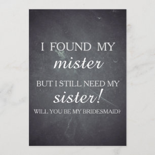 Will you be my bridesmaid? invitation