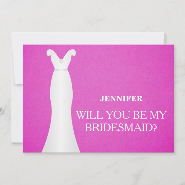 Will you be my bridesmaid? invitation (Front)