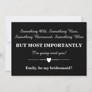 Will you be my bridesmaid? invitation