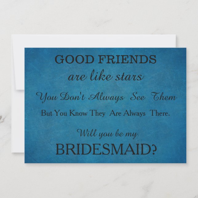 Will you be my bridesmaid? invitation (Front)