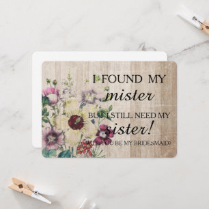 Will you be my bridesmaid? invitation