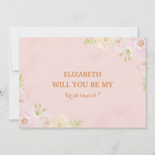 Will you be my bridesmaid? invitation