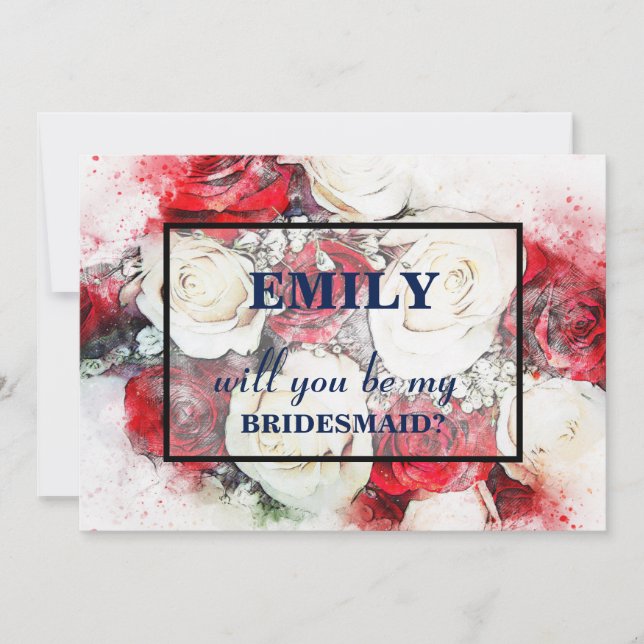 Will you be my bridesmaid? invitation (Front)